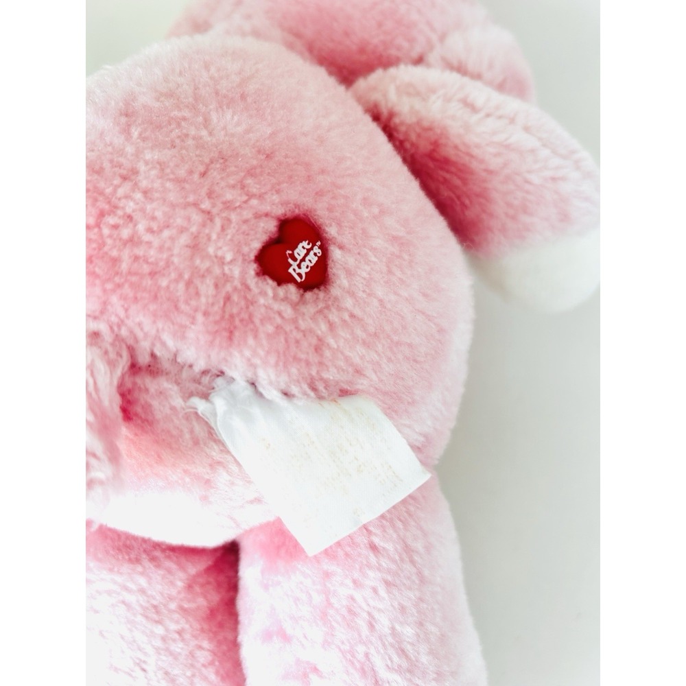 Care Bears Original Vintage Love A Lot Bear Pink‎ With Hearts Stuffed Plush 13" - Picture 12 of 12